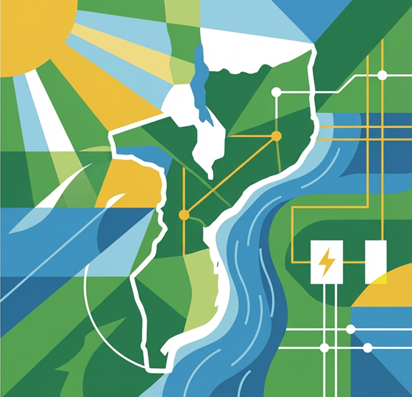 Energy infrastructure illustration